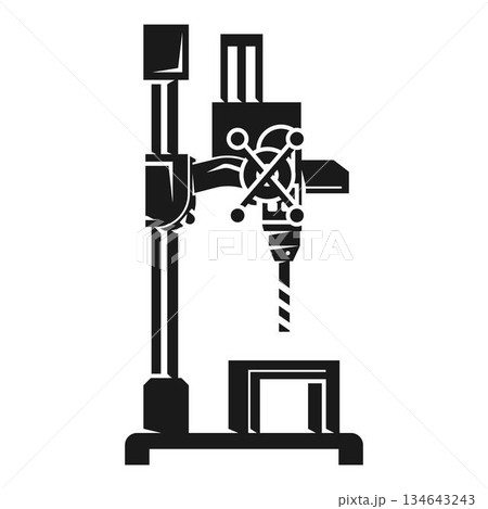 Garage drill machine icon, simple style 134643243