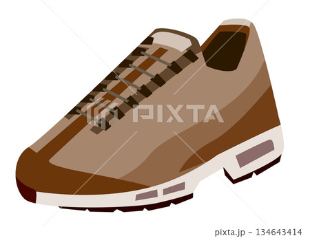 山歩き用スニーカーのイラスト 134643414