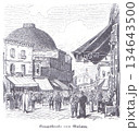 Bustling Galata Main Street Market Scene With Dome Building And Crowded Street Bustling Galata Main Street Market Scene With Dome Building And Crowded Street 134643500
