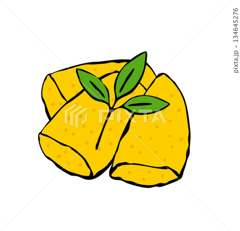食材イラスト_数の子_飾り葉付き 食材イラスト_数の子_飾り葉付き 134645276