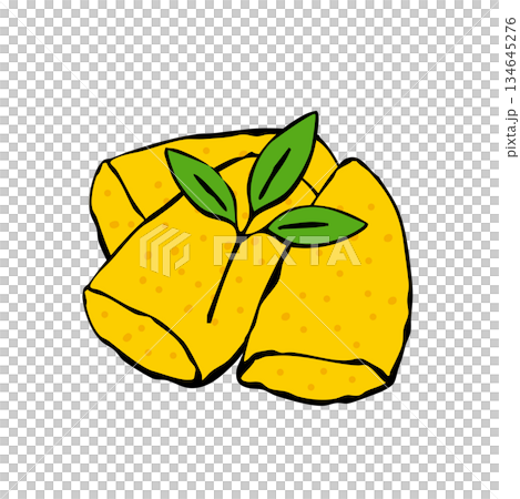 Ingredients illustration_herring roe_with decorative leaves Ingredients illustration_herring roe_with decorative leaves 134645276