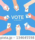 Voting participation and engagement for democracy. Vector illustration 134645598