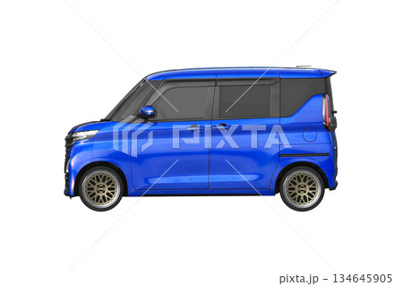 ノーマル車高で17インチ社外ホイールを履いた軽乗用車（縮尺：XLサイズで1px＝約1mm） 134645905