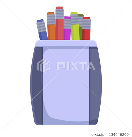 Art pencil stand icon cartoon vector. Draw graphic 134646209