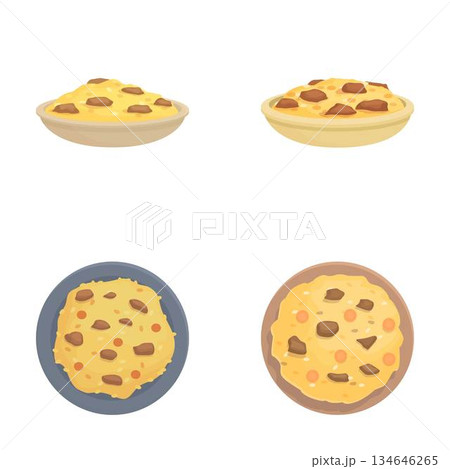 Assorted homemade cookies vector set 134646265