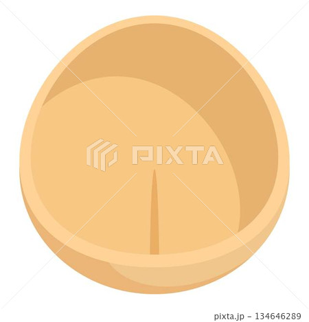 Half macadamia nut isolated on white background 134646289