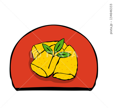 食材イラスト_数の子_飾り葉 食材イラスト_数の子_飾り葉 134646333