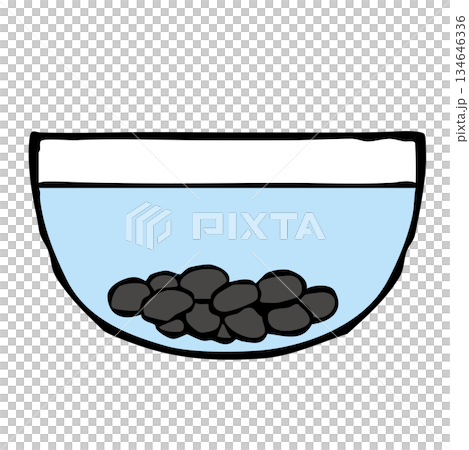 Cooking procedure: soak beans in water. Black beans. 134646336