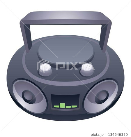 Radio portable boombox icon, cartoon style 134646350