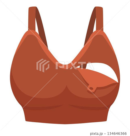 Comfortable nursing bra for breastfeeding mothers providing easy access 134646366