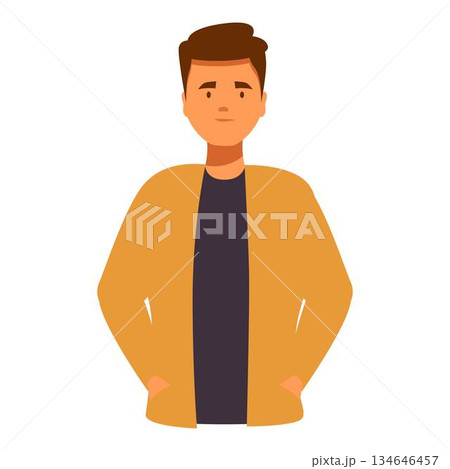 Confident young man standing with hands in pockets Confident young man standing with hands in pockets 134646457