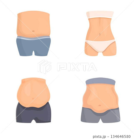 Human torso illustrations various body types Human torso illustrations various body types 134646580