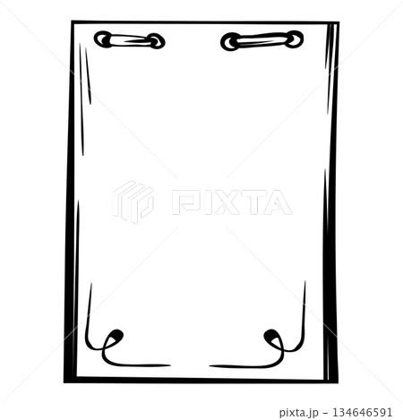 Blank page with rings and decorative border is waiting to be filled Blank page with rings and decorative border is waiting to be filled 134646591
