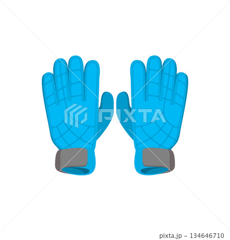 Gloves goalkeeper cartoon icon 134646710