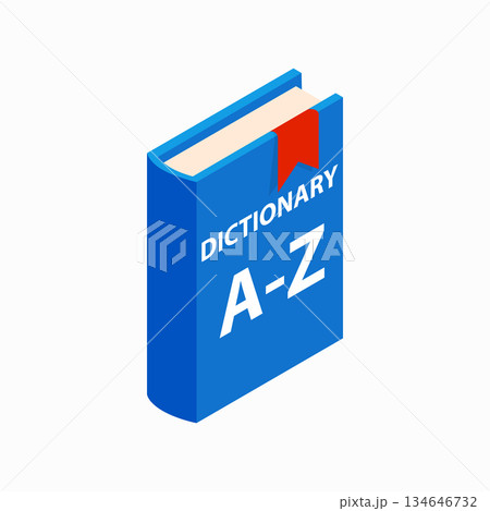 Dictionary book icon, isometric 3d style Dictionary book icon, isometric 3d style 134646732