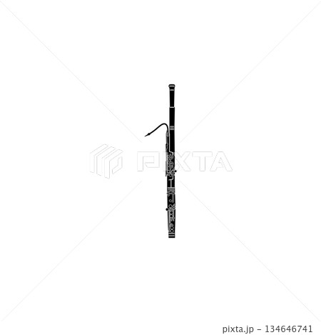 Bassoon icon, black simple style Bassoon icon, black simple style 134646741