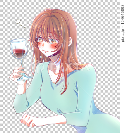 Crying Woman Wine 134646898