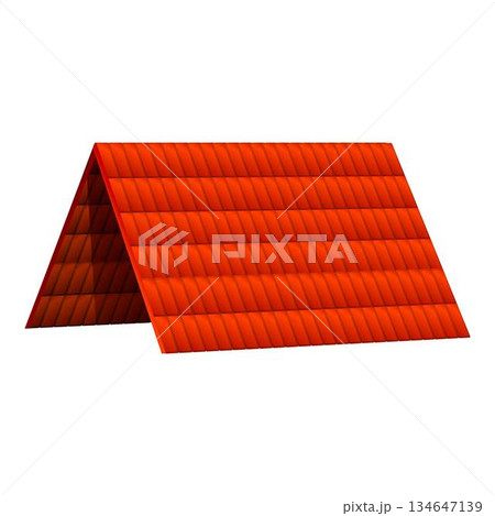 Red roof stand icon, cartoon style 134647139