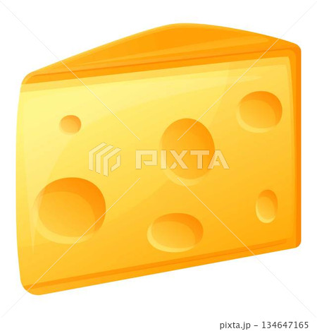 Farm eco cheese icon, cartoon style Farm eco cheese icon, cartoon style 134647165