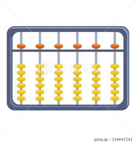 Arithmetic abacus icon, cartoon style Arithmetic abacus icon, cartoon style 134647181
