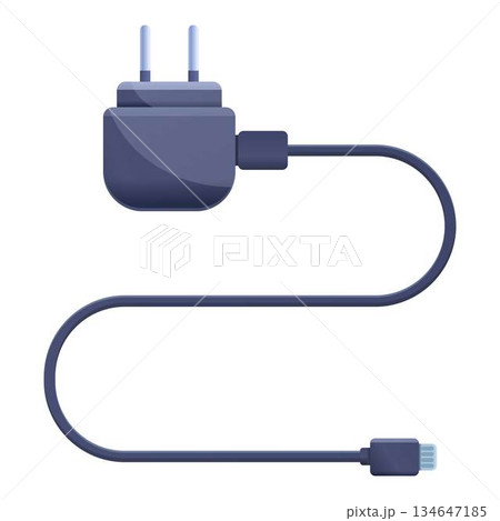 Cellphone charger icon, cartoon style 134647185