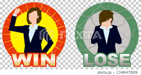 Female businessmen winners and losers 134647809