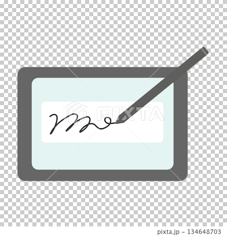 電子簽名平板電腦圖示 134648703