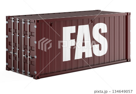 FAS concept with shipping container. 3D rendering 134649057