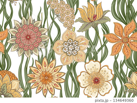 Ornate floral seamless pattern Ornate floral seamless pattern 134649360