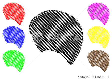 Banaba Island (Republic of Kiribati, Pacific Ocean) map vector illustration, scribble sketch Ocean Island map Banaba Island (Republic of Kiribati, Pacific Ocean) map vector illustration, scribble sketch Ocean Island map 134649534