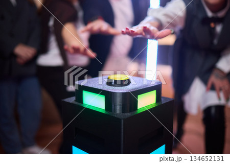 The Exciting Quiz Show Contestants Are All Set and Ready to Play for an Amazing Experience 134652131