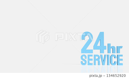 Twenty Four Hour Customer Service Availability Concept 3d render. 134652920