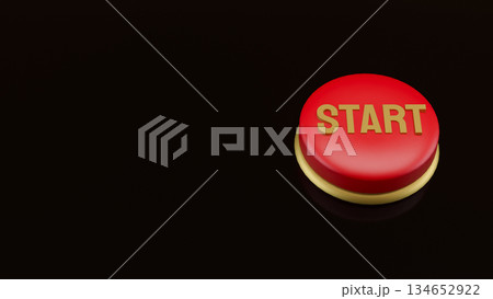 Start Button Concept for Business Launch and New Beginning 3d render. 134652922