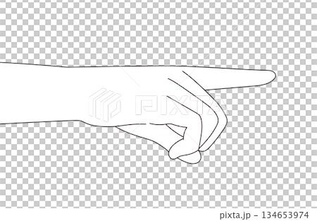 指向手插圖素材 指向手插圖素材 134653974