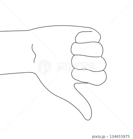 バッドばハンドサインのイラスト素材 バッドばハンドサインのイラスト素材 134653975