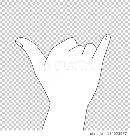 Hand gesture illustration material Hand gesture illustration material 134653977