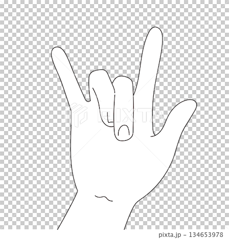Simple hand illustration material Simple hand illustration material 134653978