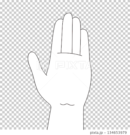 挙手しているイラスト素材 134653979
