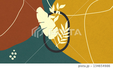 Retro Minimalist Colorful Abstract Background Retro Minimalist Colorful Abstract Background 134654986