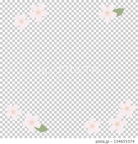 溫柔花朵相框幼兒園班級名稱系列 | 櫻花 134655374