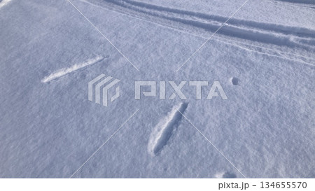 雪に覆われた道路 雪に覆われた道路 134655570