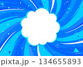 注目 集中 渦 明るくポップな背景素材 青色 水色 コピースペース ふきだし バックグラウンド 134655893