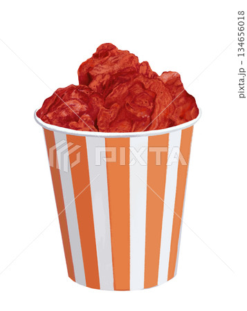 鶏のからあげ（レッド）カップ入り 134656018