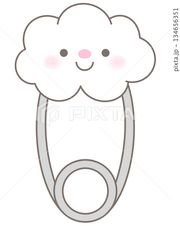 Cute Sweet Cloud Baby  Safety Pin 134656351