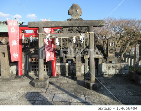 東京都荒川区！石浜神社の​富士遙拝所 134656404