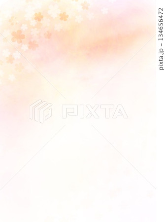 春色のグラデーションの背景に小花 春色のグラデーションの背景に小花 134656472