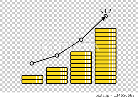 貨幣以加速成長的速度成長的情況範例 134656668