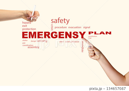 Emergency plan for safety and response coordination during a crisis situation 134657087