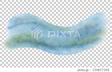 Abstract watercolor wave hand-painted isolated on white. Organic flowing background for branding, packaging, posters, social media, stationery, wellness, modern design projects. Blue, green tones Abstract watercolor wave hand-painted isolated on white. Organic flowing background for branding, packaging, posters, social media, stationery, wellness, modern design projects. Blue, green tones 134657169