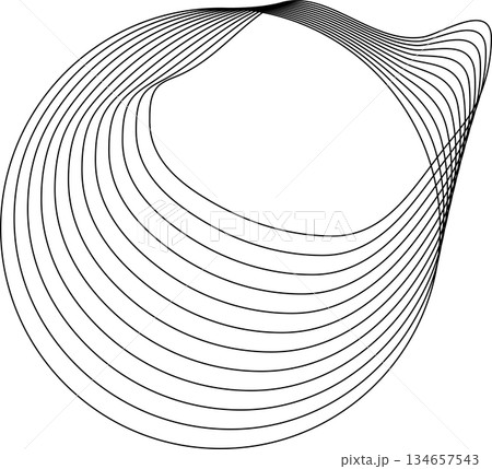 Circle flowing with line blending design. Technology concept Circle flowing with line blending design. Technology concept 134657543